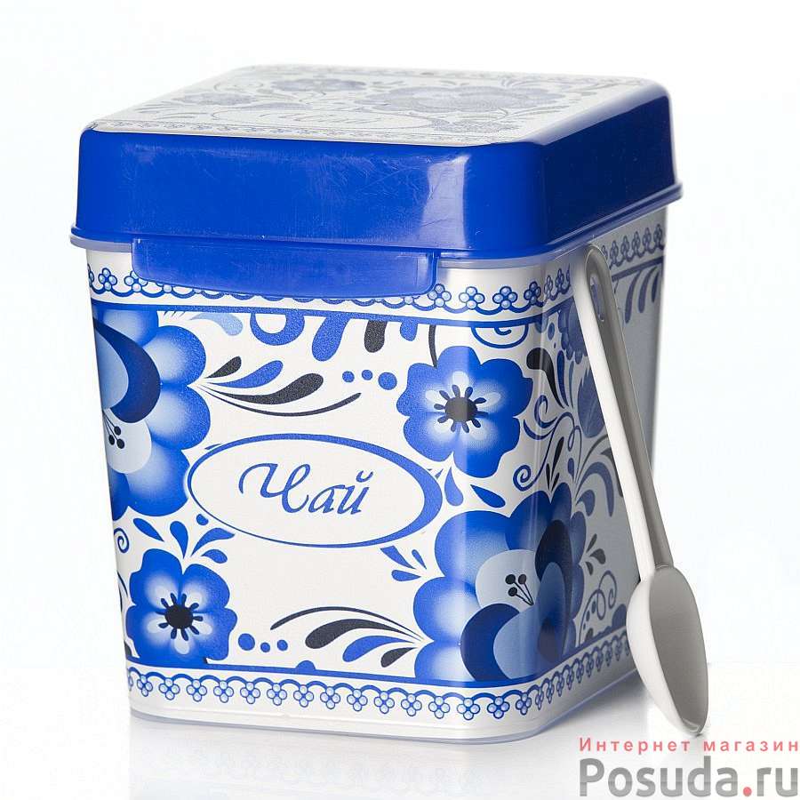 Емкость с ложкой Флорель 1,2 л (чай)