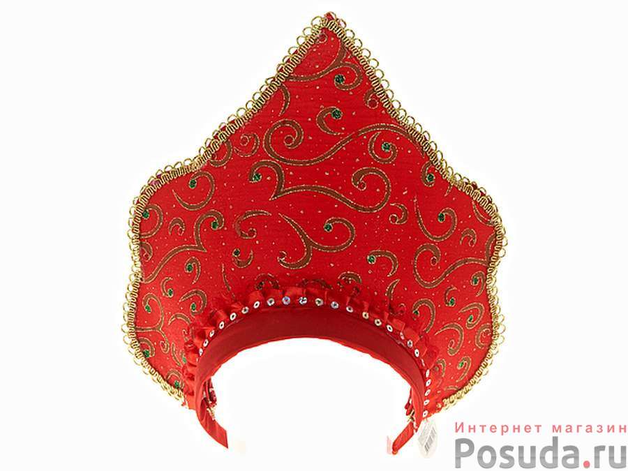 Изделие для карнавалов "Кокошник" 33*0,5*21см. (полиэстер) (упаковочный пакет)