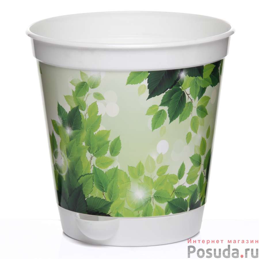 Горшок цветочный Березка 1,5 л (белый)
