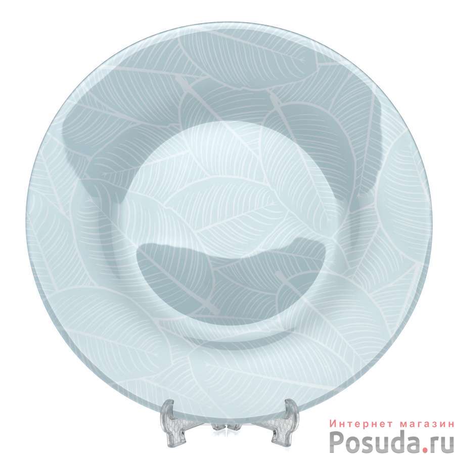 Тарелка упроч.Pasabahce Ливс голуб. 260 мм 2 цв. (рис.41545/R)