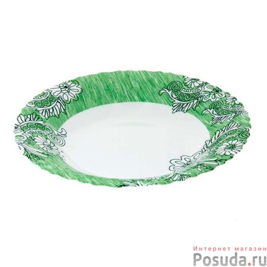 Тарелка столовая глубокая Luminarc Minelli Green, D=23 см