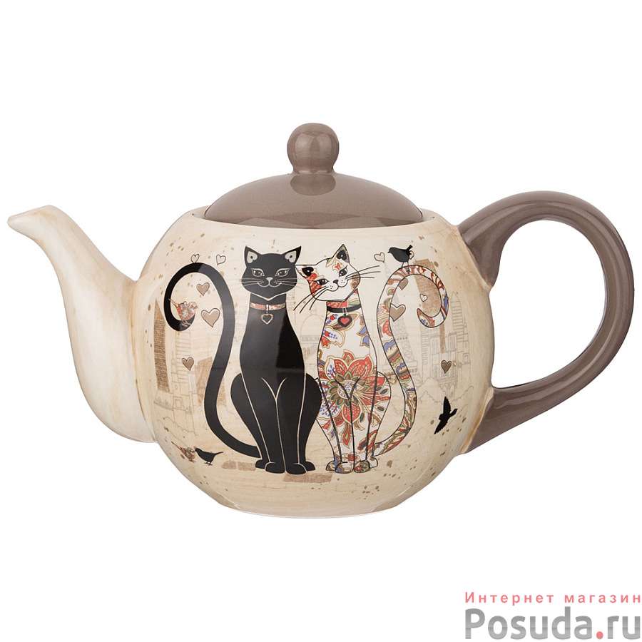 Чайник заварочный Парижские коты 900 мл. 