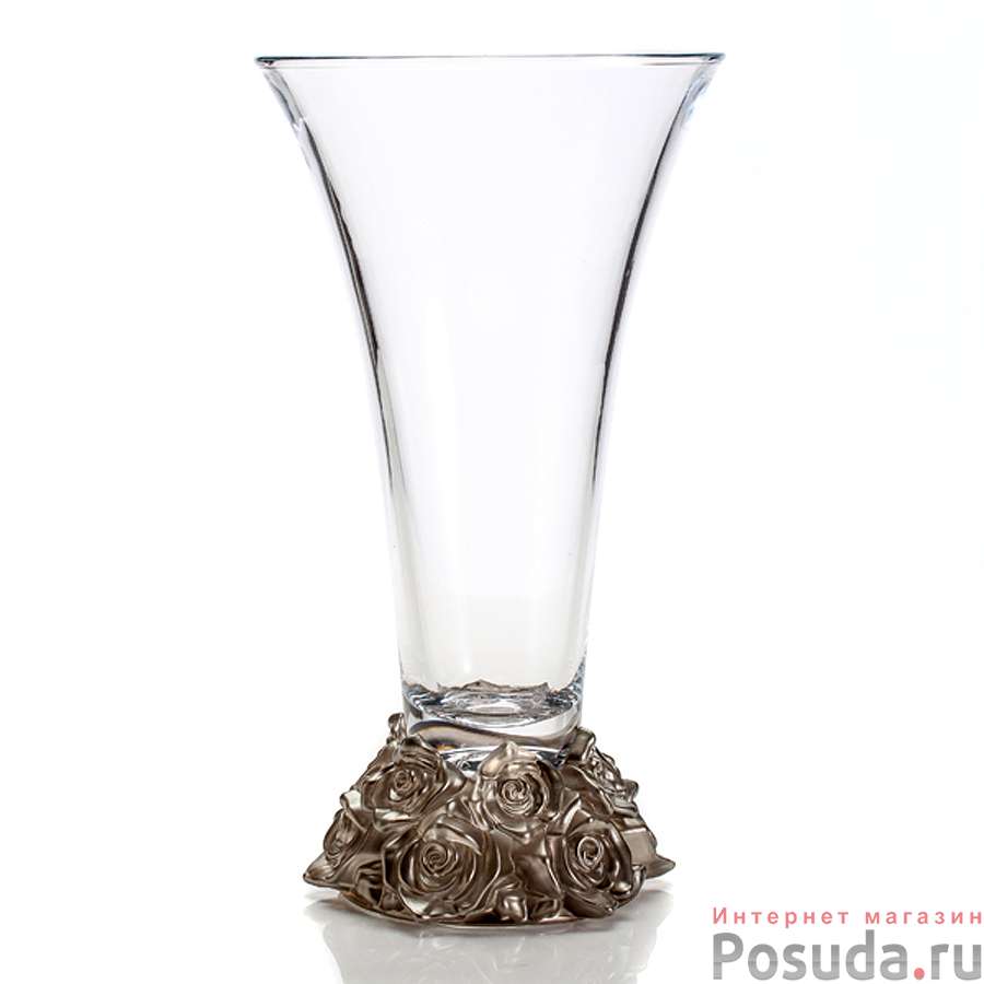 Роза фрост ваза 35,5 см /72T15/ платина