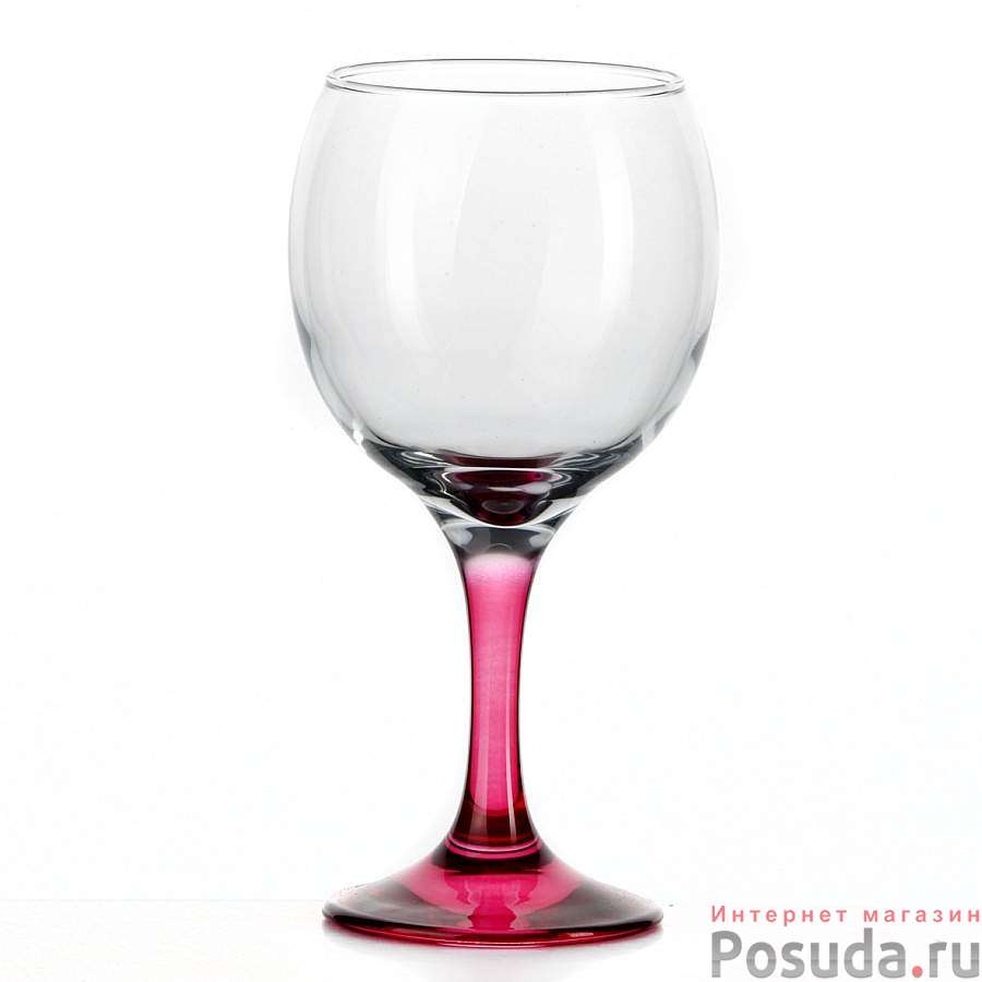 Набор фужеров, 3 штуки, объем 290 мл (фуксия)