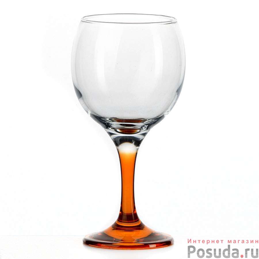 Набор фужеров, 3 штуки, объем 290 мл (оранжевый)