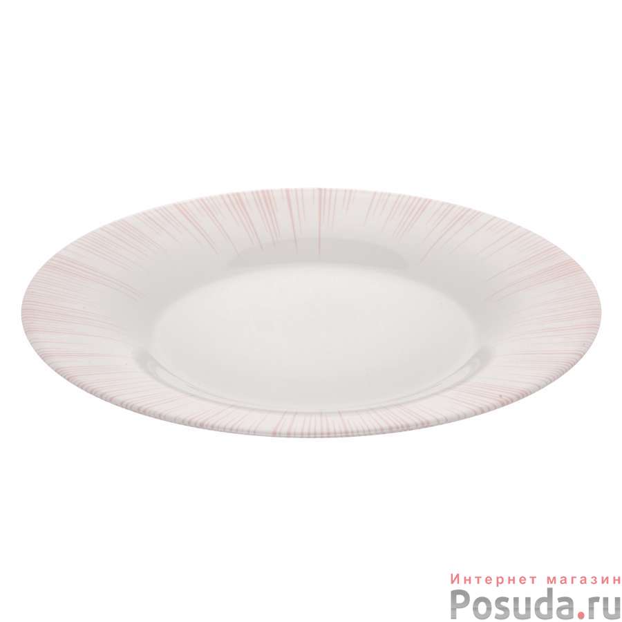 Тарелка упроч.Pasabahce Фокус 195 мм розовая 3цв. (рис.29082)