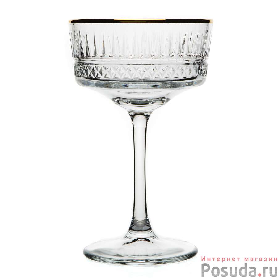 Набор фужеров 4 шт. ELYSIA 260 мл золотая кайма               