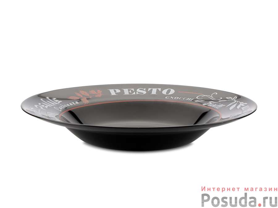 Тарелка для пасты ФРЕНДС ТАЙМ БЛЭК декорированная арт. P1073 – купить в ...