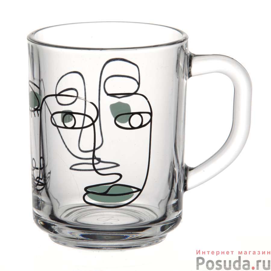 Кружка ФЕЙСЕС беж. 250 мл 2 цв. (рис.29084)