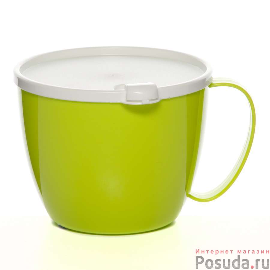 Кружка для супа с крышкой 0,7 л (салатовый)