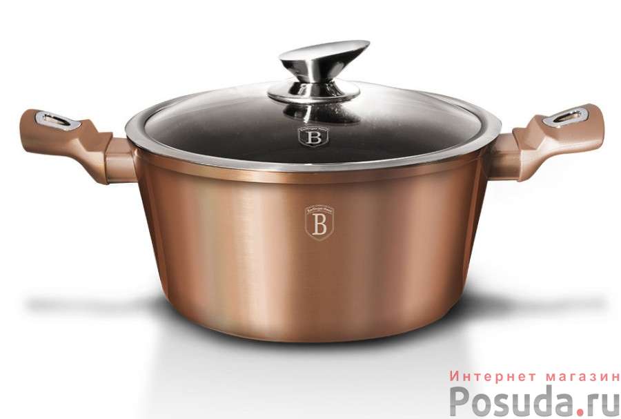 Кастрюля с крышкой Rosegold Line 24 см